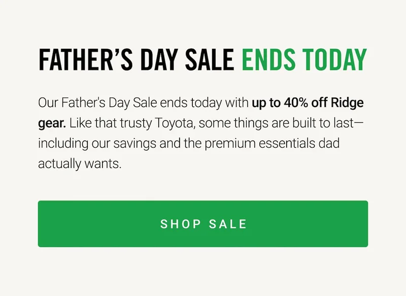 Father's Day Sale ENDS TODAY | Shop Sale