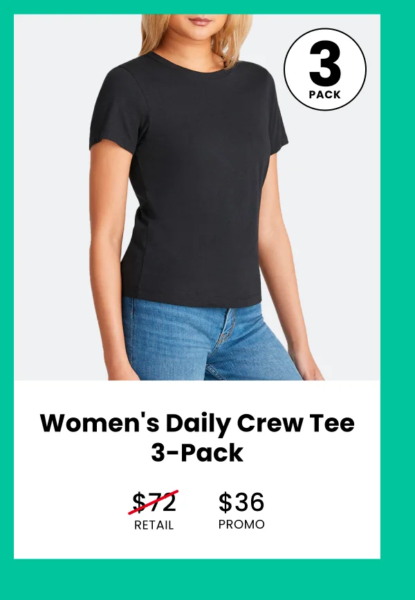 Women's Daily Crew Tee 3-Pack