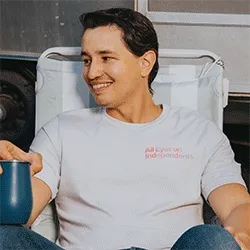 GIF of models wearing our SFF24 merch.