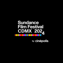 Sundance Film Festival CDMX 2024 by cinepolis logo on a black background.