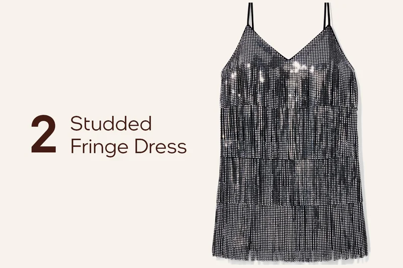 2 Studded Fringe Dress
