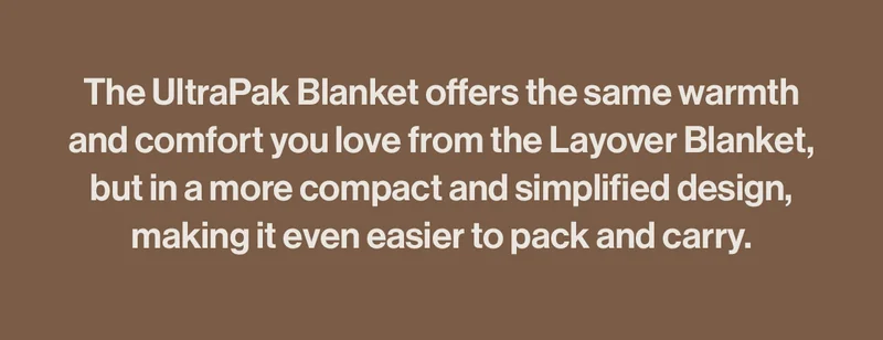 just arrived: the ultrapak mini blanket