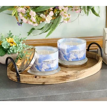 HomeWorx by Slatkin & Co. Set of 2 18oz Fresh Cotton Clouds Candles