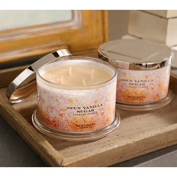 HomeWorx by Slatkin & Co. Set of 2 18oz Spun Vanilla Sugar Candles
