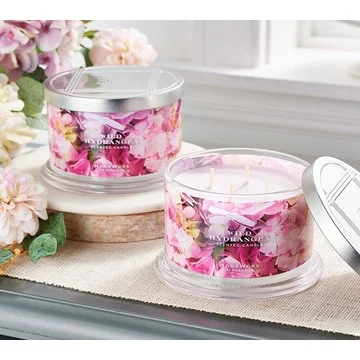 HomeWorx by Slatkin & Co. S/2 Wild Hydrangea 18-oz Candles