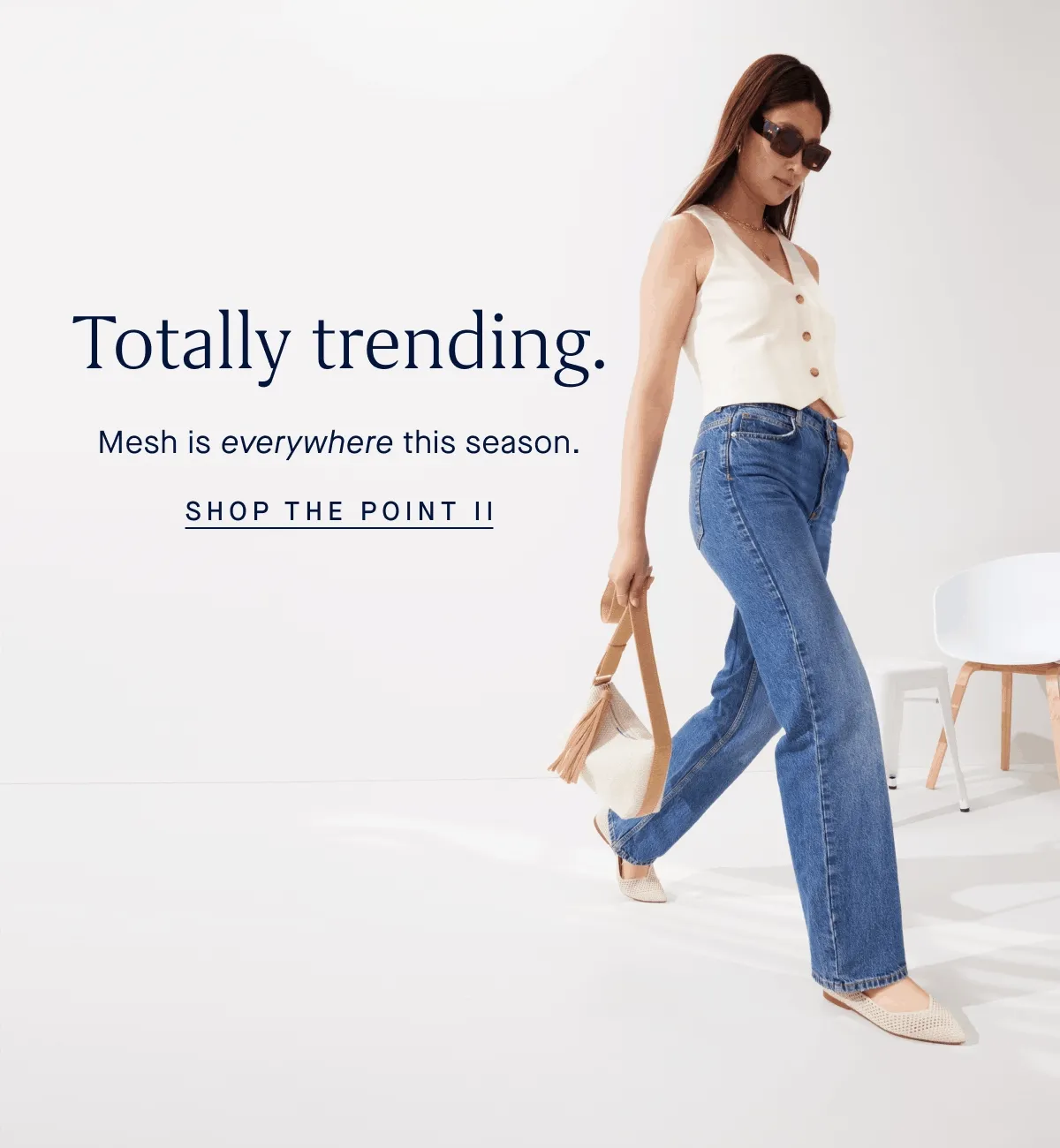 Totally trending. Mesh is everywhere this season. SHOP THE POINT II