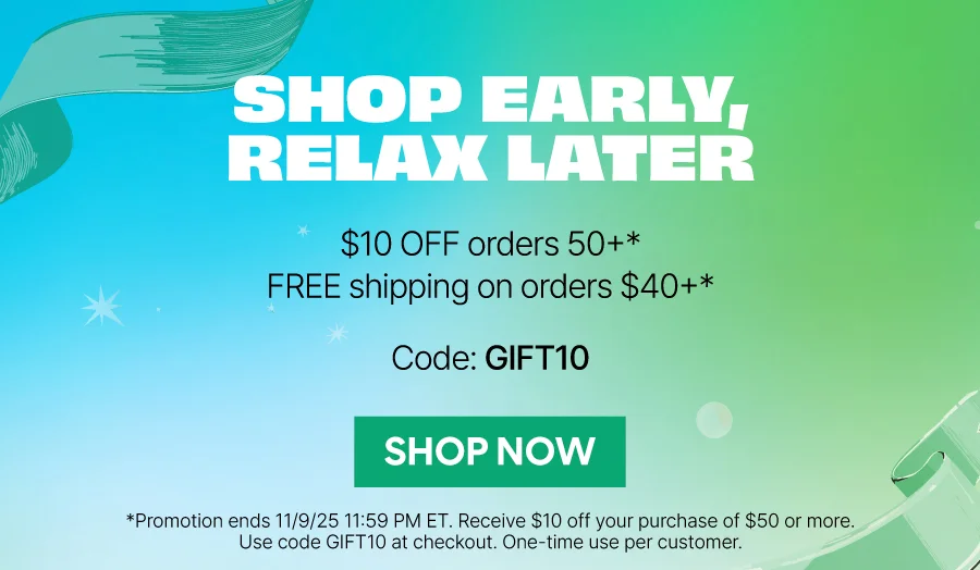 $10 OFF ORDERS $50+ WITH CODE discount code