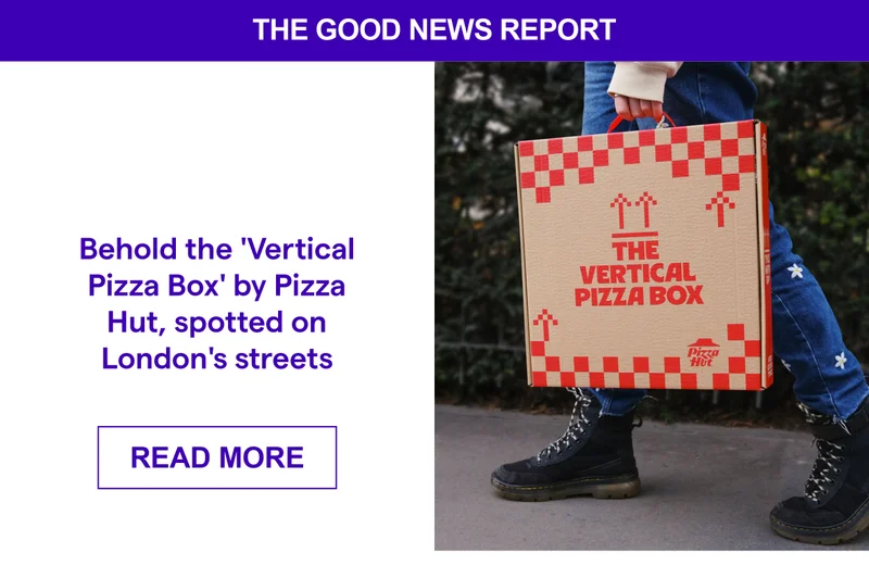 Behold the 'Vertical Pizza Box' by Pizza Hut, spotted on London's streets