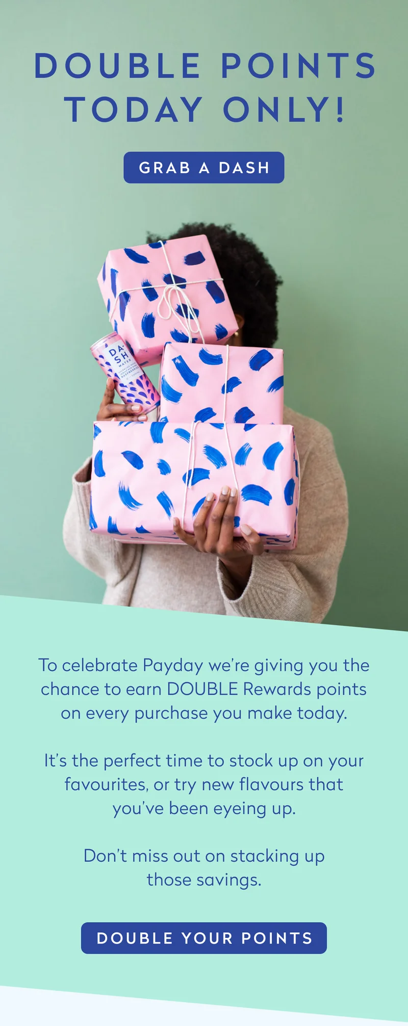 DOUBLE POINTS TODAY ONLY!