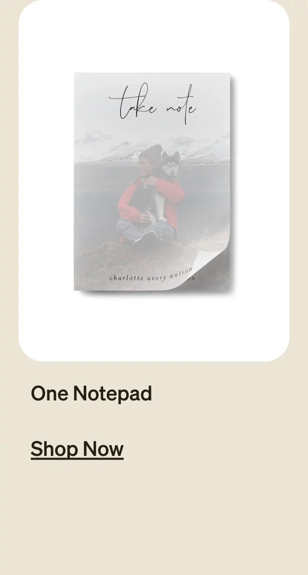 One 5x7 Notepad