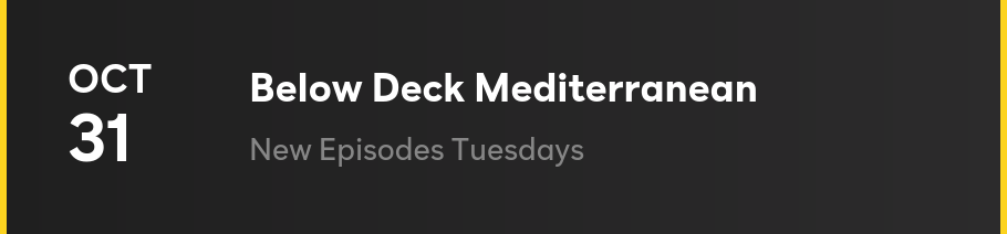 Below Deck Mediterranean - New Episodes Tuesdays