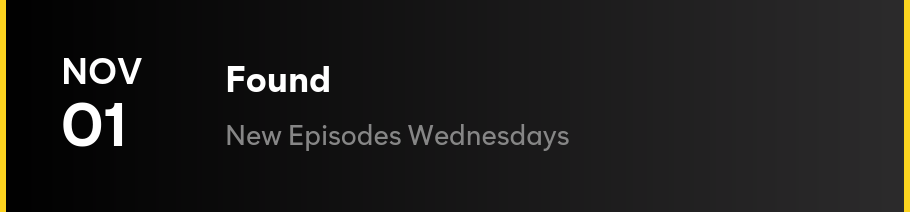 Found - New Episodes Wednesdays