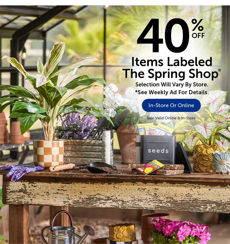 40% Off Items Labeled The Spring Shop®