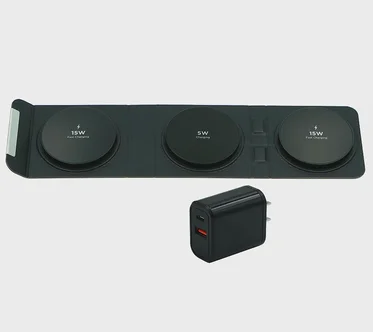 Limitless 3-in-1 Foldable Fast Wireless Charger with 30W PD Adaptor