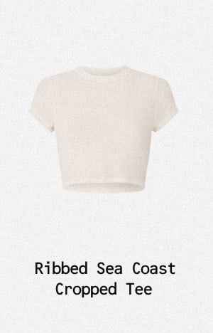 RIBBED SEAS COAT CROPPED TEE
