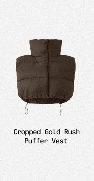 CROPPED GOLD RUSH PUFFER VEST