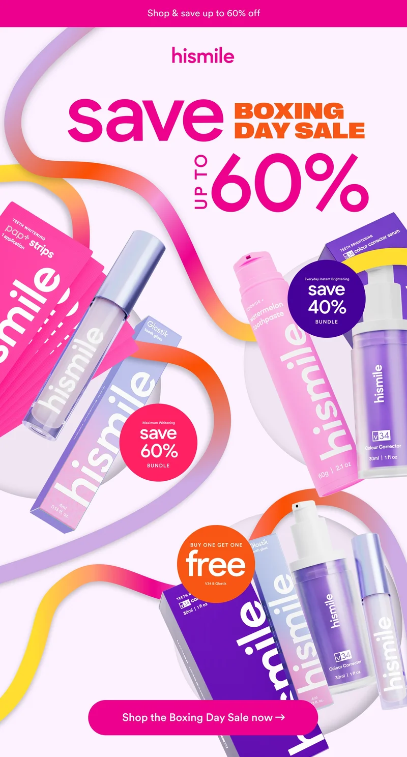 Boxing day Sale. Save up to 60% off!