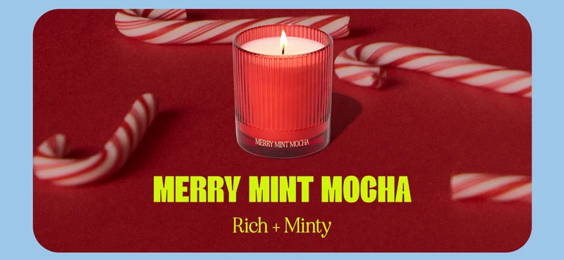 Merry mint mocha, rich + minty