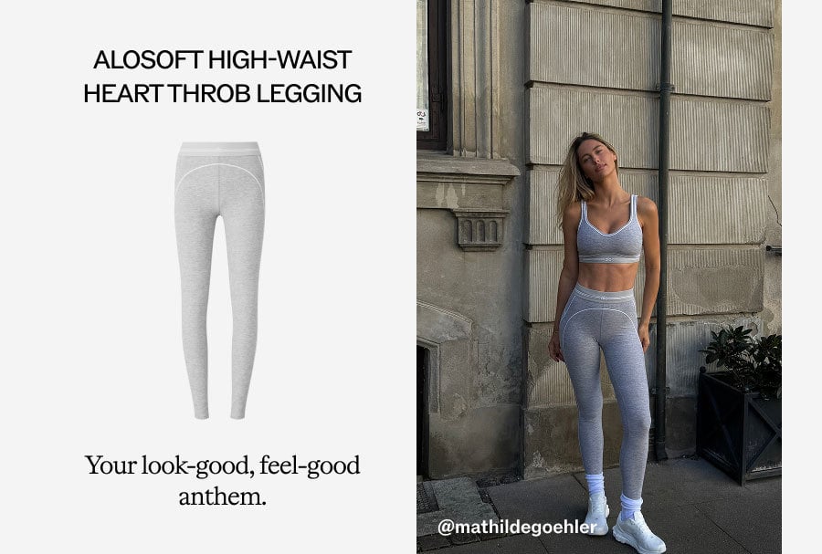 ALOSOFT HIGH-WAIST HEART THROB LEGGING. Your look-good, feel-good anthem.