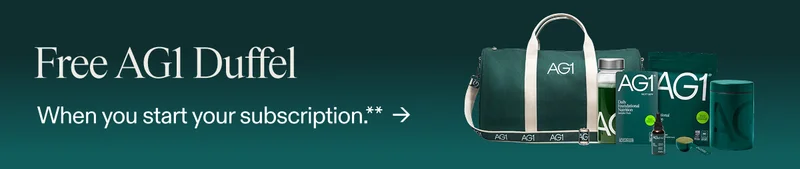 Free AG1 Duffel With Subscription