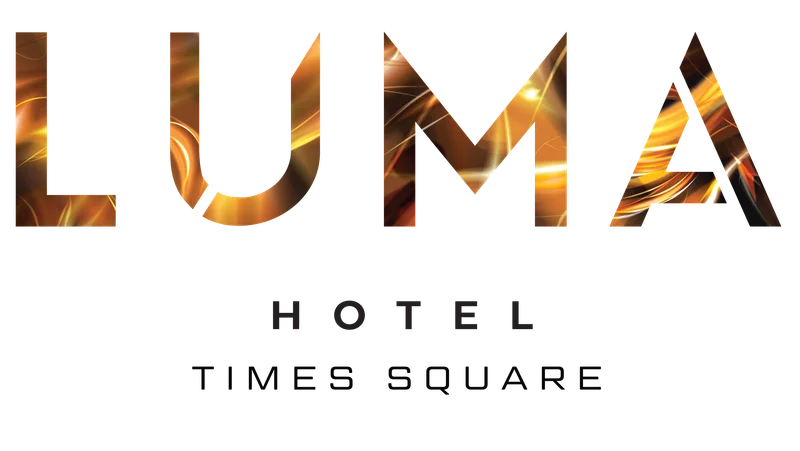 logo in yellow and gold spells LUMA