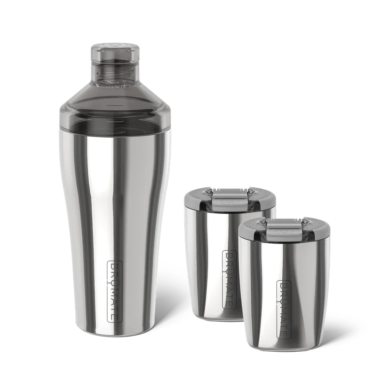 Cocktail Shaker + Rocks Bundle | Polished steel