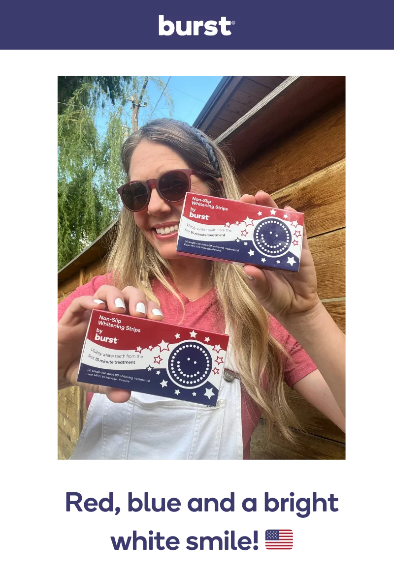 Brighten your smile and support veterans with our special Fourth of July Whitening Strips!