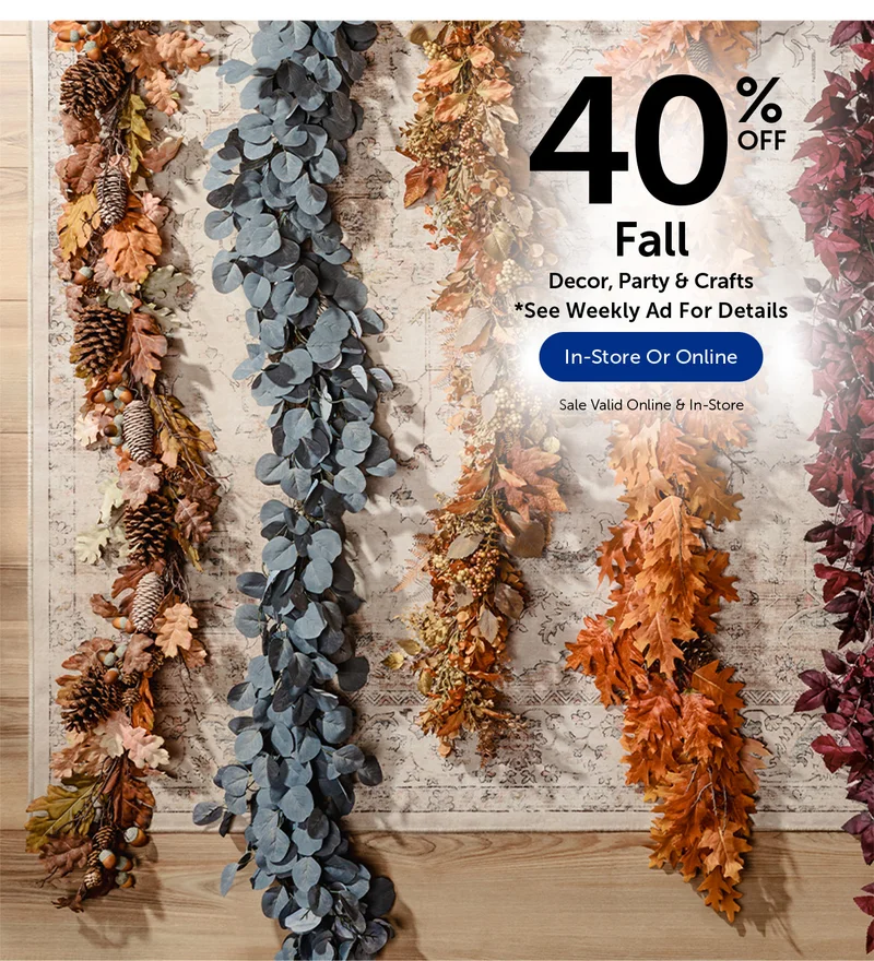 40% Off Fall - Decor, Party & Crafts