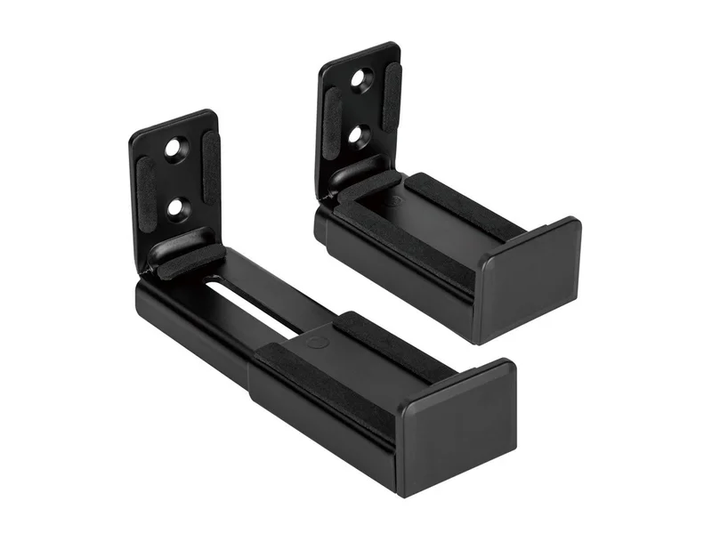 Monoprice Soundbar Wall Mount Brackets, Depth Adjustable, Fits Most Soundbars up to 33lbs