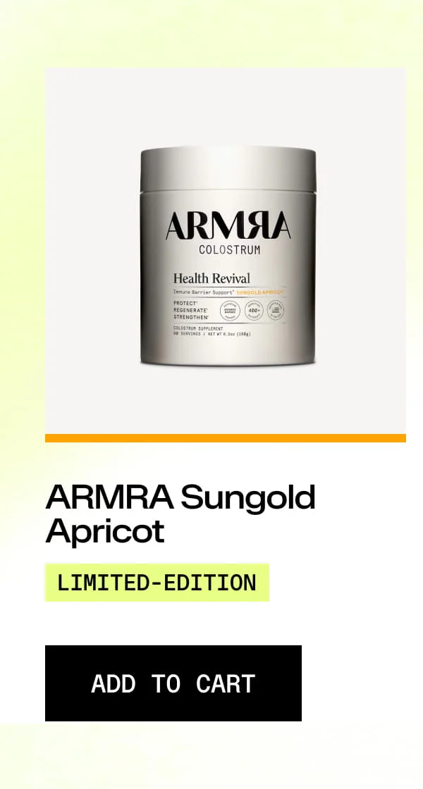 ARMRA Sungold Apricot limited-edition jar.