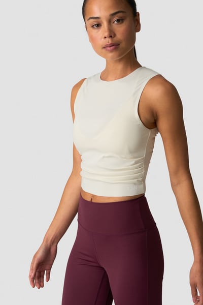 Image of Nimble Cropped Tank Top Ivory