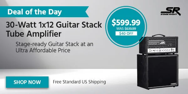 Deal Of The Day: Stage Right 30-Watt 1x12 Guitar Stack Tube Amplifier. Stage-Ready Guitar Stack At An Ultra Affordable Price. Free Standard US Shipping. $599.99 Was $639.99. $40 Off. Shop Now.