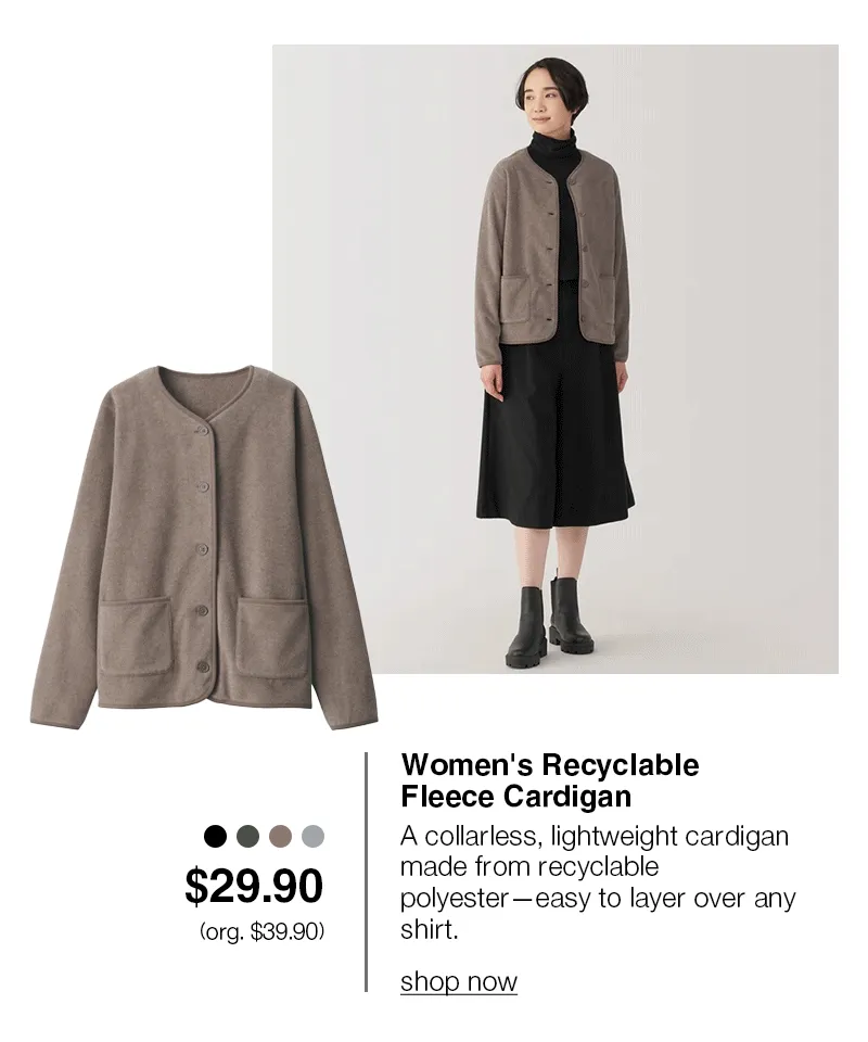 Shop Women's Recyclable Fleece Cardigan