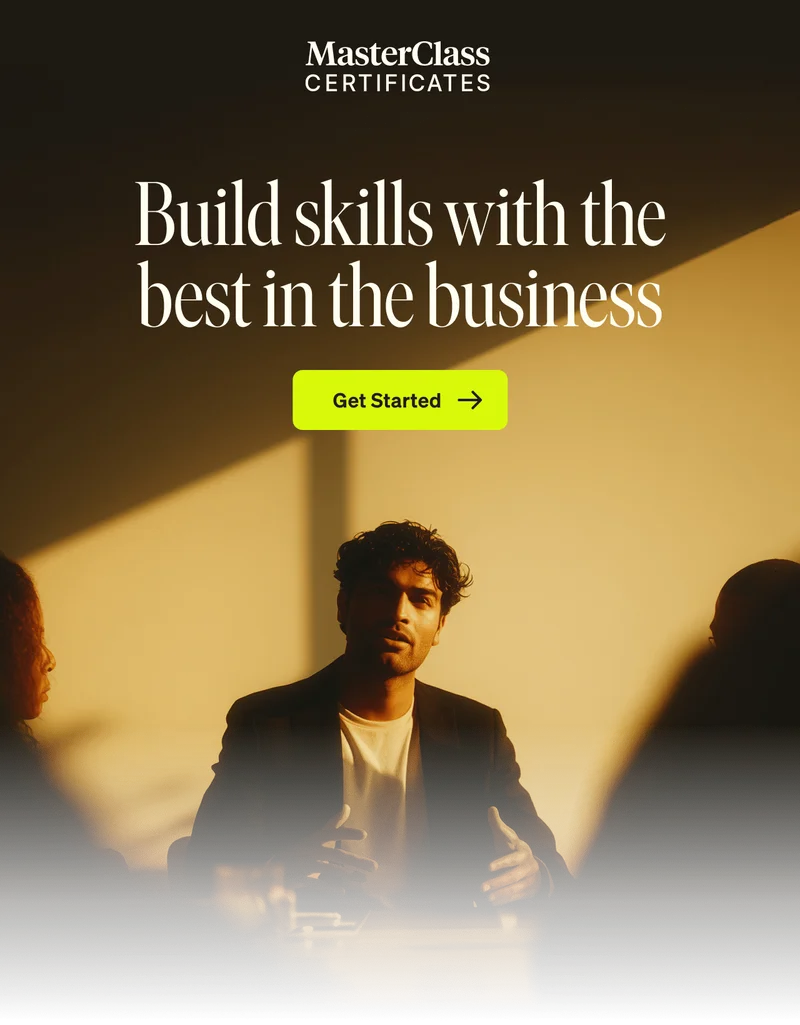 MasterClass Certificates – Build skills with the best in the business – Get Started