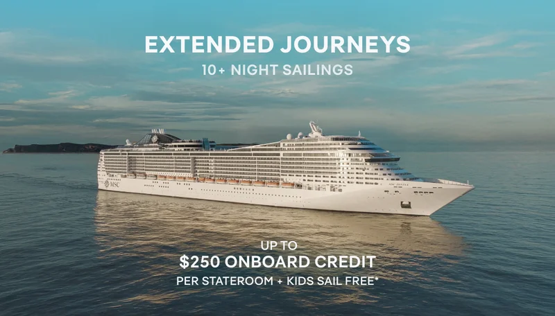 EXTENDED JOURNEYS – 10+ Night Sailings – Click to View Cruises & Book Now