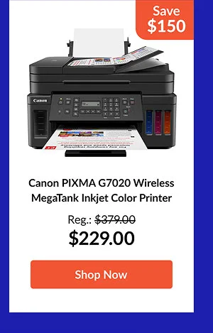 Canon PIXMA G7020 Wireless MegaTank Inkjet Color Printer