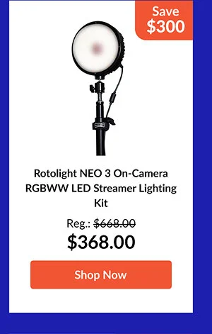 Rotolight NEO 3 On-Camera RGBWW LED Streamer Lighting Kit