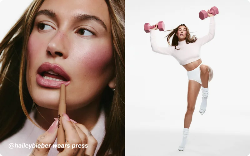 @haileybieber wears press