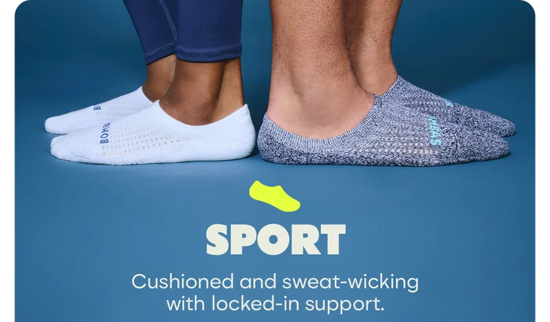 SPORT | Cushioned and sweat-wicking with locked-in support.