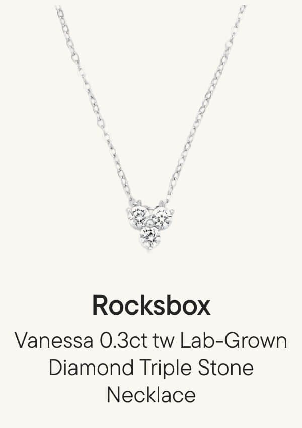 Vanessa 0.3ct tw Lab-Grown Diamond Triple Stone Necklace