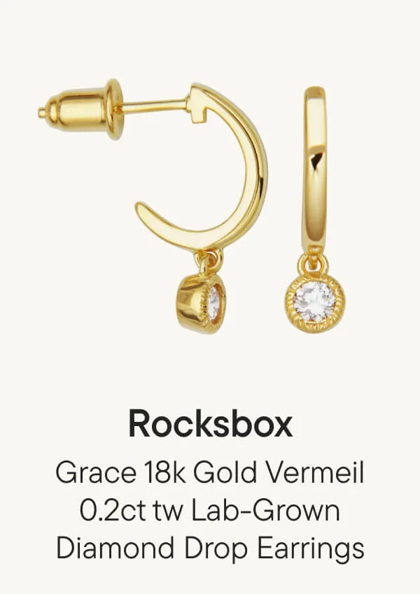 Grace 18k Gold Vermeil 0.2ct tw Lab-Grown Diamond Drop Earrings