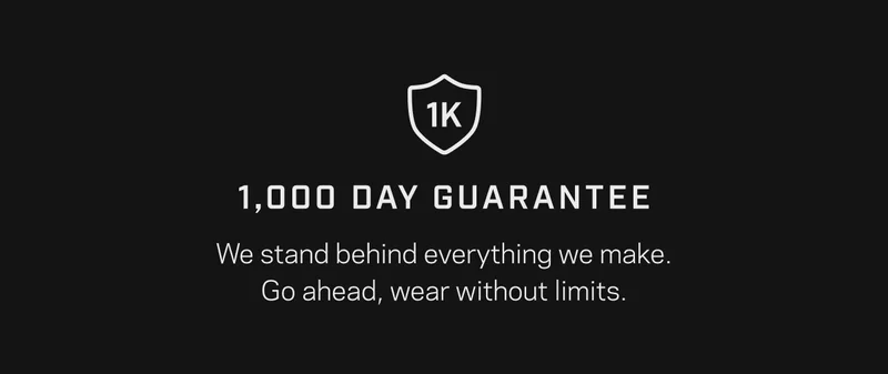 1,000 Day Warranty