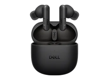 A Dell wireless in-ear stereo headset.