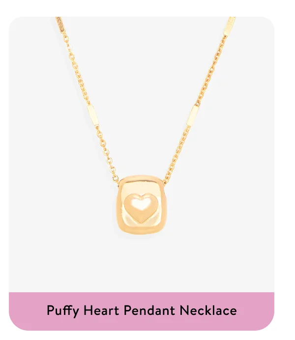 Puffy Heart Pendant Necklace