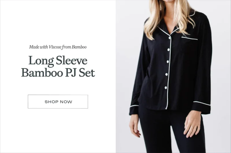 LONG SLEEVE BAMBOO PJ SET - SHOP NOW LONG SLEEVE BAMBOO PJ SET - SHOP NOW
