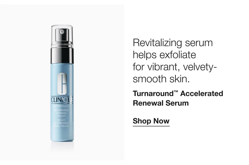 Revitalizing serum helps exfoliate for vibrant, velvety-smooth skin. Turnaround™ Accelerated Renewal Serum | Shop Now