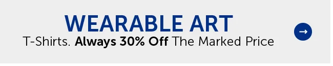 Wearable Art - T-Shirts. Always 30% Off The Marked Price