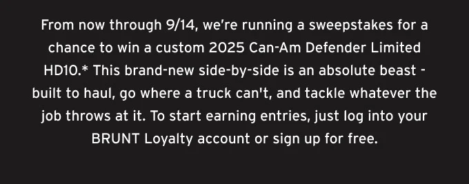 BRUNT UTV Sweepstakes