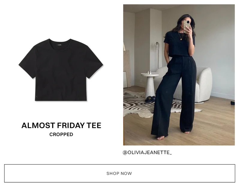 Almost Friday Tee Cropped