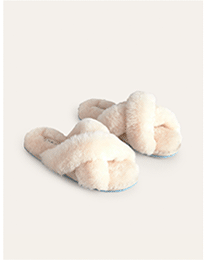 Sheepskin Slippers - Cream